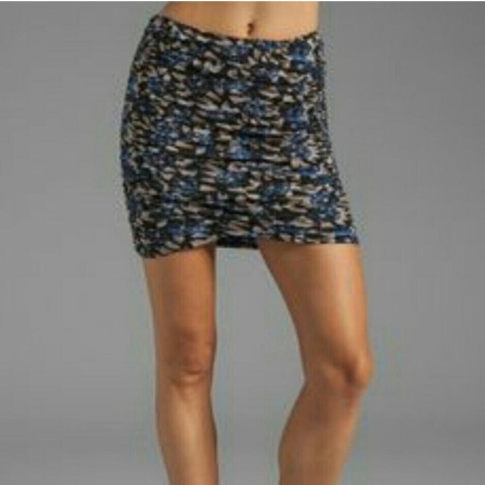 NWOT Womens Free People Ruched Tulip Hem Printed Floral Mini Tube Skirt XS